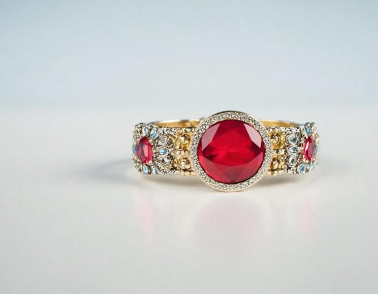 Pulsera de Rubí Rojo, solo tú nadie más Eres tú, quien la esmera, quien la llena de ademán, zafiro consentido, dichoso talismán, saeta sin destino, preciosa en tu pulsera tu eras