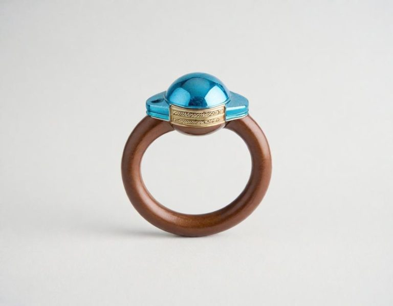 Maravilloso Anillo Atrevido de Roble y Ópalo Azul Peruano Ópalo Azul....para ti, tan atrevida, canela y esplendor, luz en ti vestida, y brillante como el sol ....