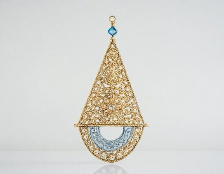 Impresionante Pendiente con forma de vela de barco de oro Vela de Oro, porque sí, por razón, de ser mi alegría, lucero del alba, la vela que me guía